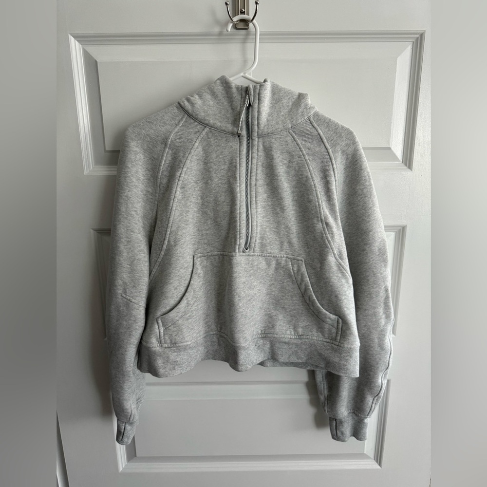M/L Gray Lululemon Scuba Oversized Half-Zip Hoodie
